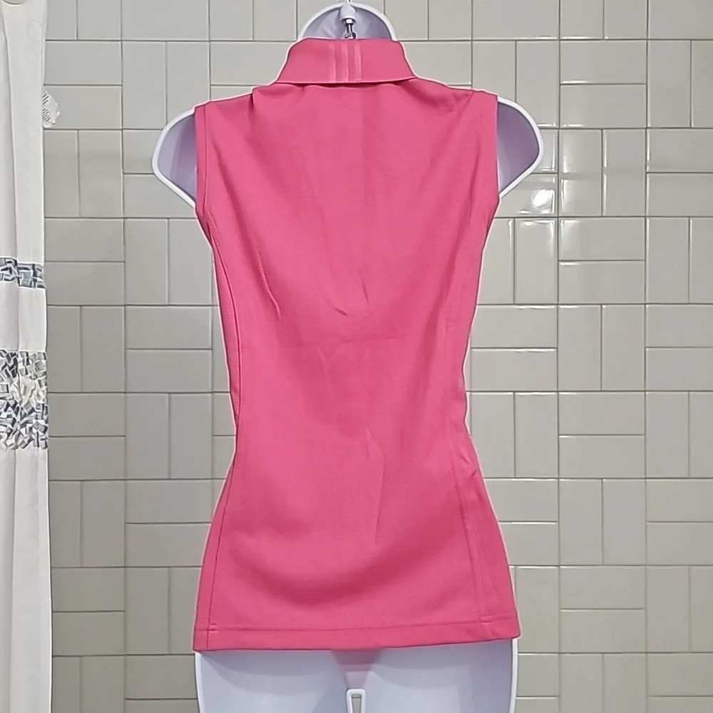 Adidas ClimateCool Sleeveless Button up Pink Top Size M - Picture 3 of 8